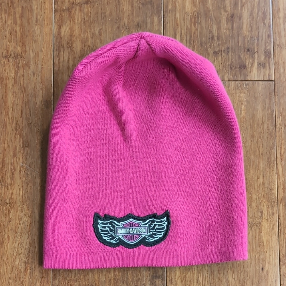 Harley-Davidson Pink Knit Beanie Hat